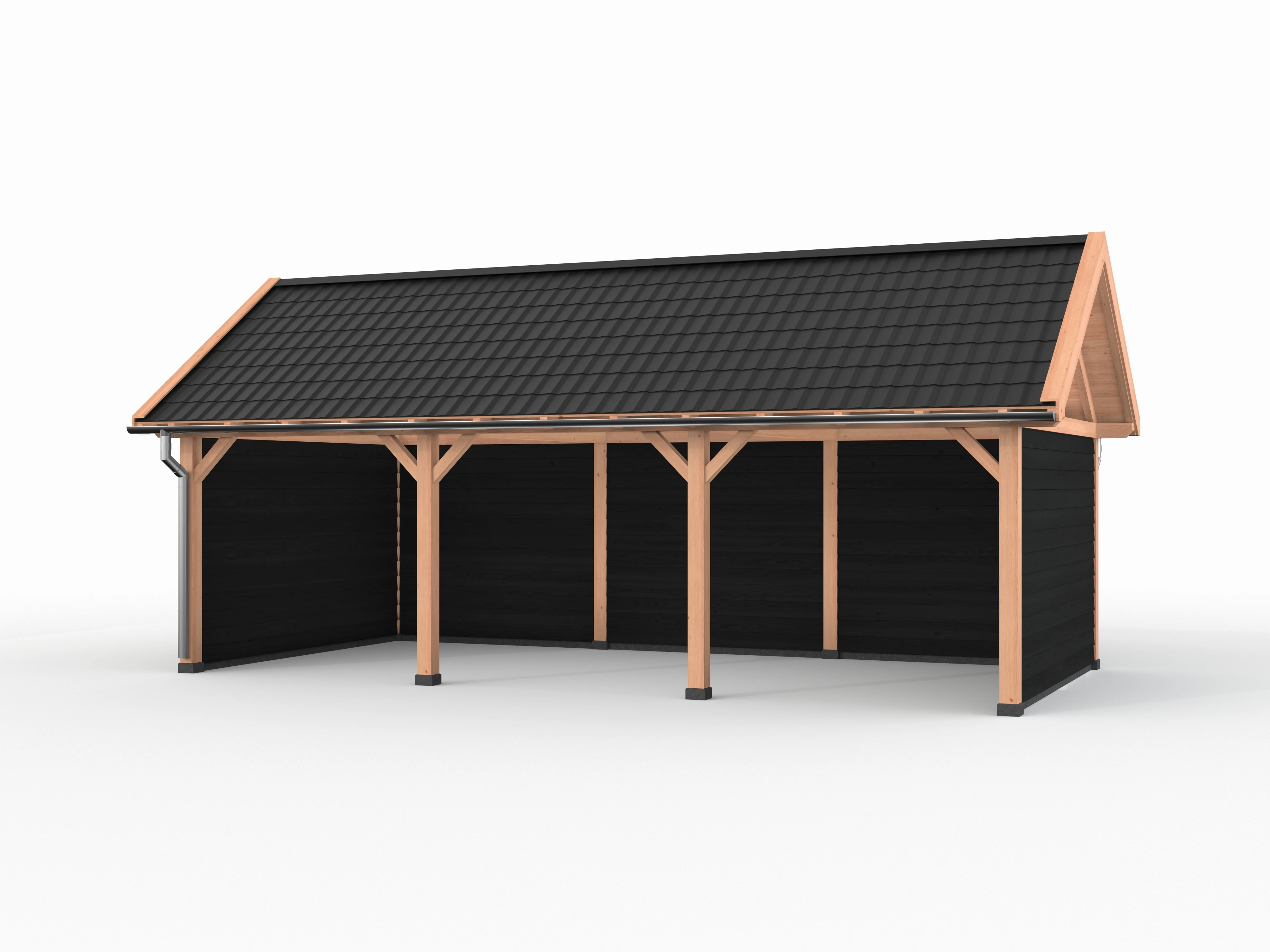 Douglas overkapping, 750 x 400, met achterwand en twee zijwanden, Westwood Vrijbuiter - Afbeelding 4